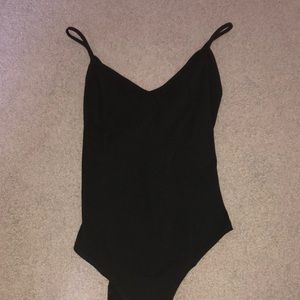 black bodysuit tank top crisscross straps